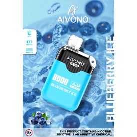 Aivono 8000 - Nicotine Free 0% einweg-vape mit blaubeereis-geschmack und 8000 zügen