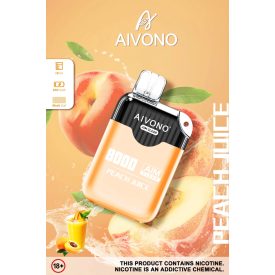 Aivono 8000 - Nicotine Free 0% einweg-vape mit pfirsicheis-geschmack und 8000 zügen