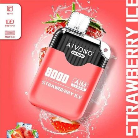 Aivono 8000 - Nicotine Free 0% einweg-vape mit Erdbeereis-geschmack und 8000 zügen
