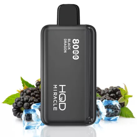 HQD MIRACLE 8000 5% - Black Ice - AUFLADBAR