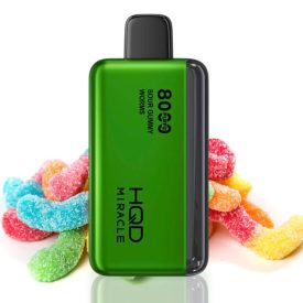 HQD MIRACLE 8000 5% - Sour Gummy Worms - AUFLADBAR