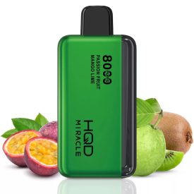 HQD MIRACLE 8000 5% - Passion Fruit Kiwi Guava  - AUFLADBAR