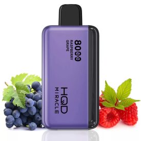 HQD MIRACLE 8000 5% - Raspberry Grape - AUFLADBAR