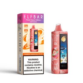 ELF BAR PLANET 25000 Einweg E-Zigarette mit Cranberry-Orange-Baja-Splash-Geschmack und 5% Nikotin, wiederaufladbar.