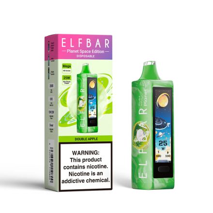 ELF BAR PLANET 25000 Einweg E-Zigarette mit Doppelapfel-Geschmack und 5% Nikotin, wiederaufladbar.
