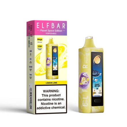 ELF BAR PLANET 25000 Einweg E-Zigarette mit Zitronen- und Limetten-Geschmack und 5% Nikotin, wiederaufladbar.